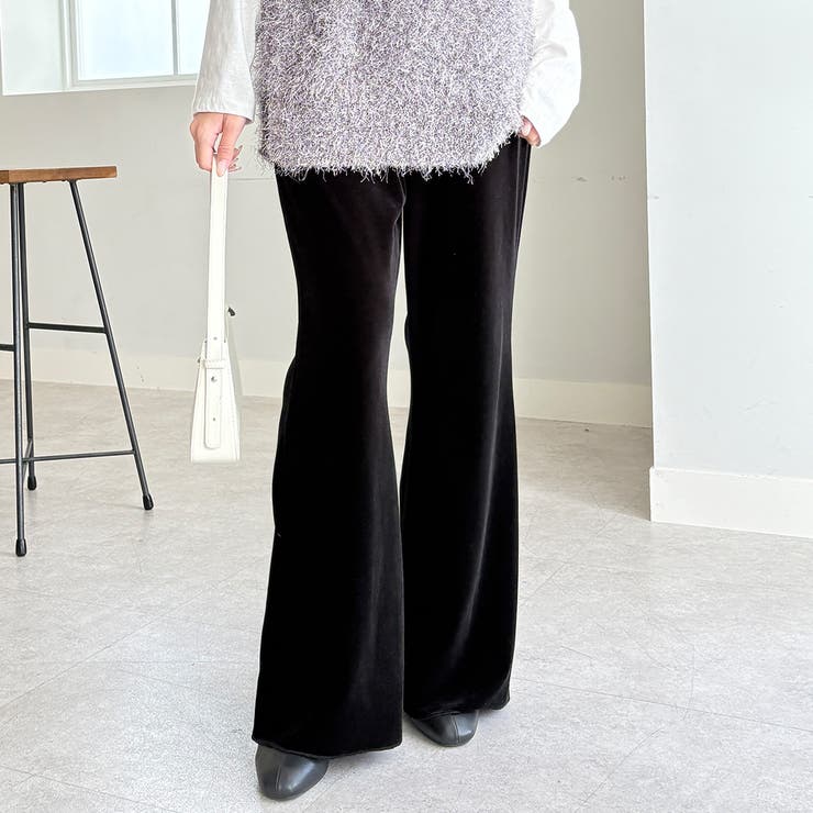 ベロアフレアパンツ[品番：GERW0011073]｜GeeRA（ジーラ）のレディース