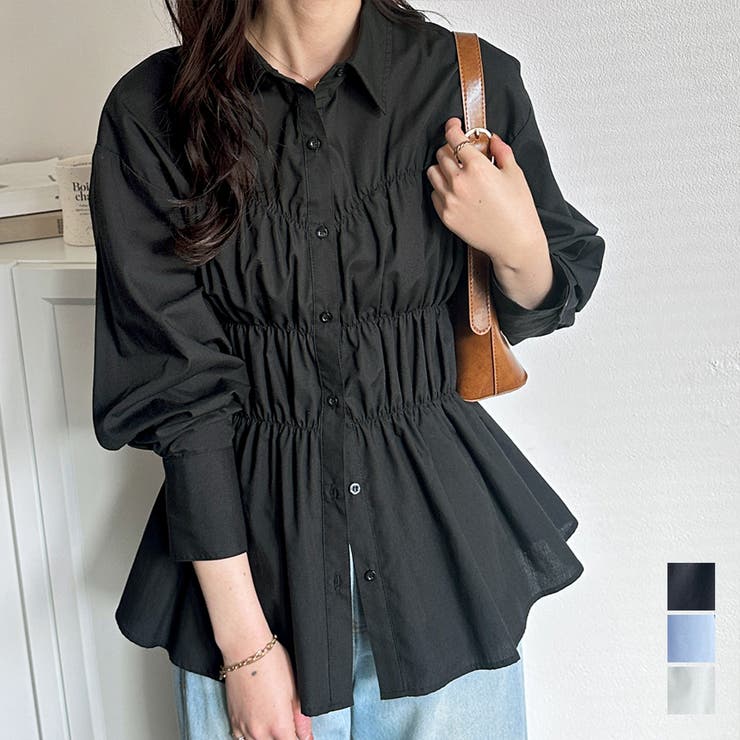 シャーリングビスチェデザインシャツ | GeeRA | 詳細画像1 