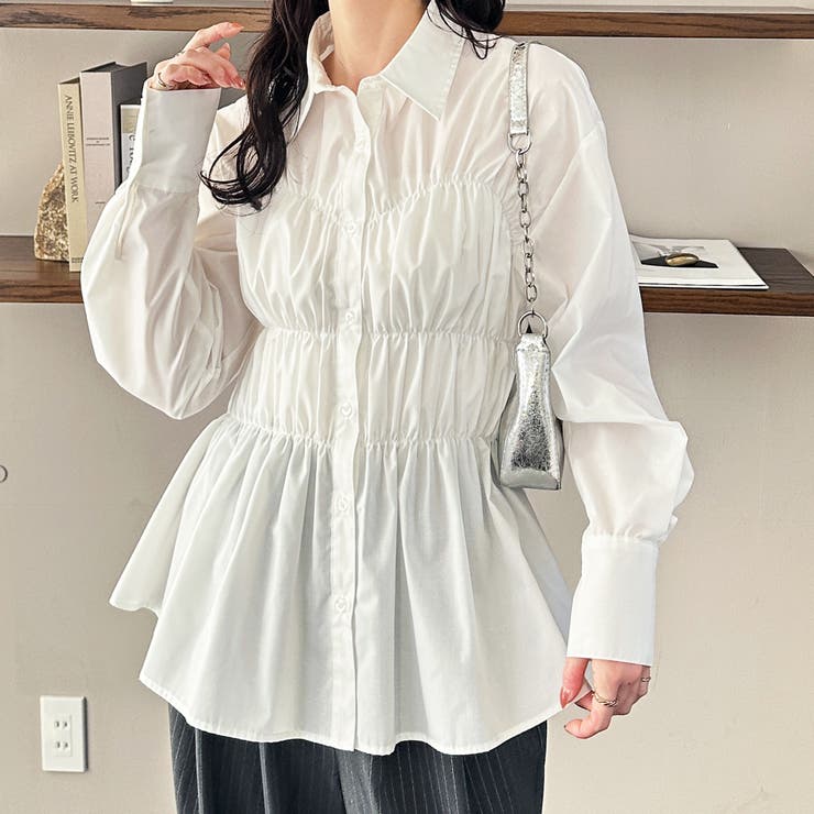 シャーリングビスチェデザインシャツ | GeeRA | 詳細画像8 