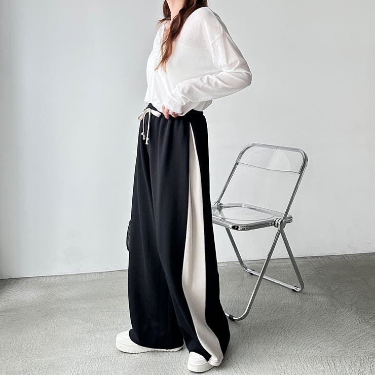 【FIRST MOOD】配色デザインボリュームスウェットパンツ | GeeRA | 詳細画像5 