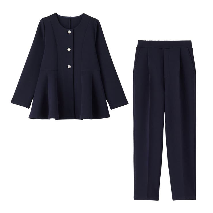 【２点セット】ペプラムジャケットテーパードパンツセットアップスーツ | GeeRA | 詳細画像34 