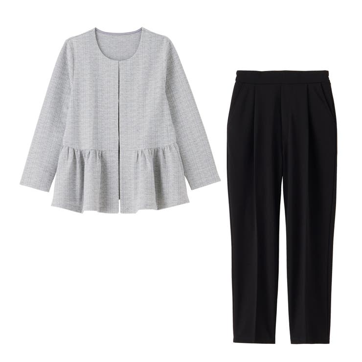 【２点セット】ニットツイードペプラムジャケットセットアップスーツ | GeeRA | 詳細画像20 