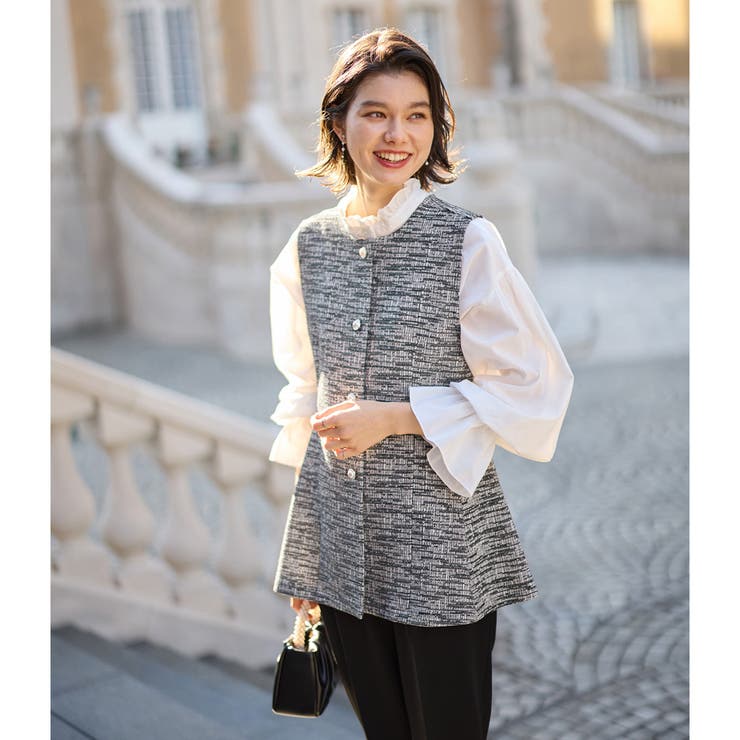 【２点セット】ニットツイードジレベストセットアップスーツ | GeeRA | 詳細画像12 