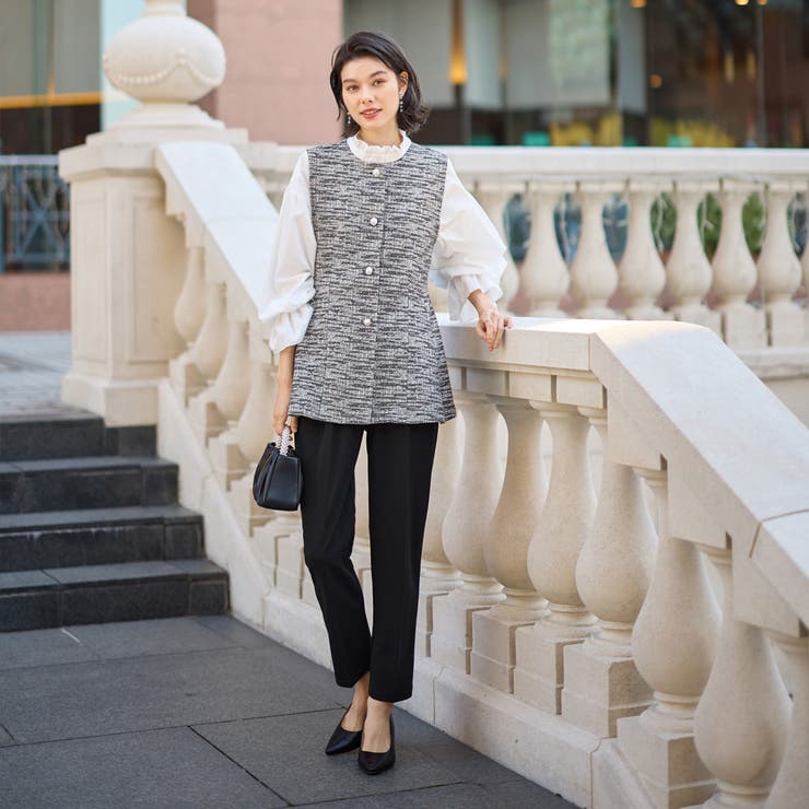 【２点セット】ニットツイードジレベストセットアップスーツ | GeeRA | 詳細画像16 