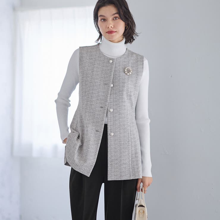 【２点セット】ニットツイードジレベストセットアップスーツ | GeeRA | 詳細画像17 