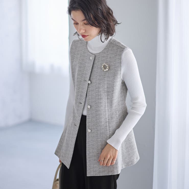 【２点セット】ニットツイードジレベストセットアップスーツ | GeeRA | 詳細画像18 