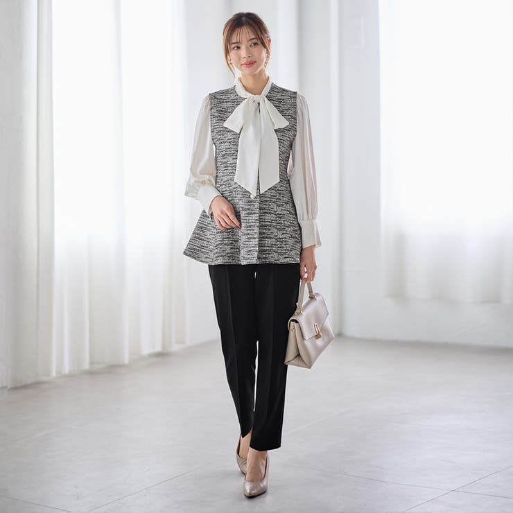 【２点セット】ニットツイードジレベストセットアップスーツ | GeeRA | 詳細画像6 