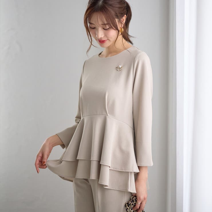   【2点セット】ペプラムティアードブラウスセットアップ   | GeeRA | 詳細画像10 