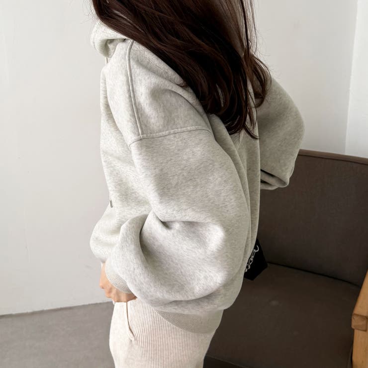 ハート刺しゅう裏起毛スウェットパーカー | GeeRA | 詳細画像29 