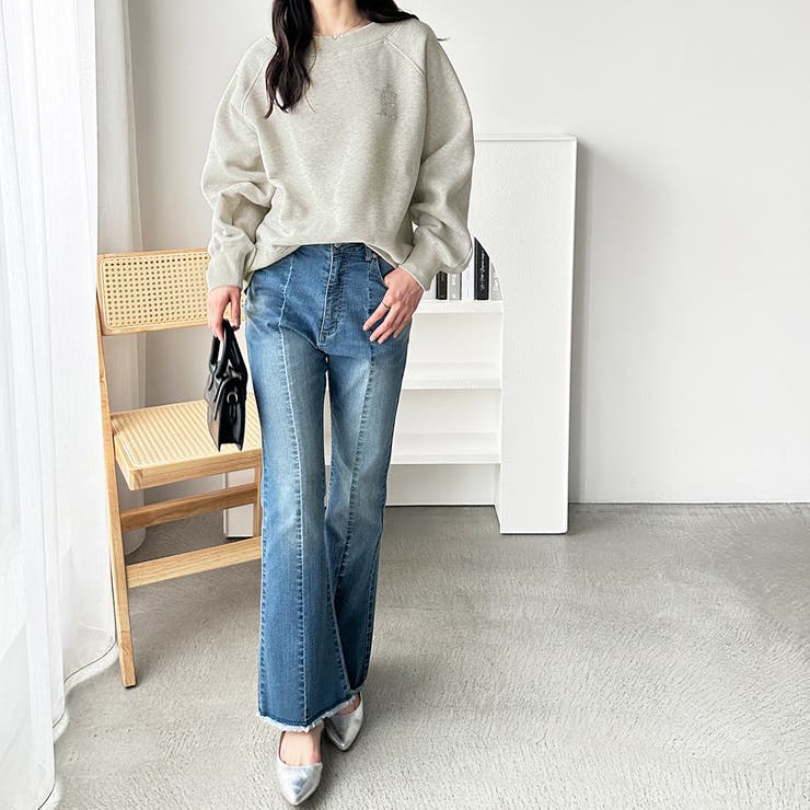 ビジューロゴボートネックスウェット | GeeRA | 詳細画像10 