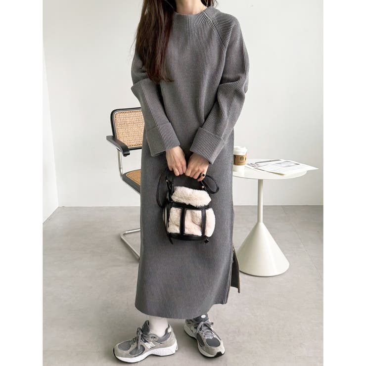 裾ファスナースリットニットワンピース | GeeRA | 詳細画像28 