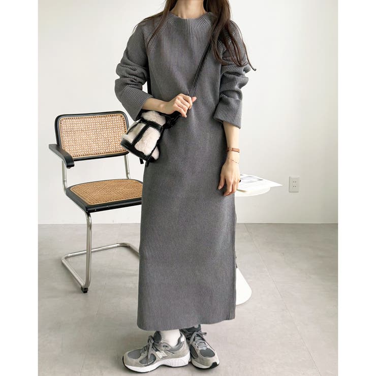 裾ファスナースリットニットワンピース | GeeRA | 詳細画像29 