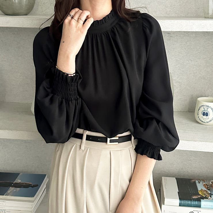 フリル衿バルーンスリーブブラウス | GeeRA | 詳細画像9 