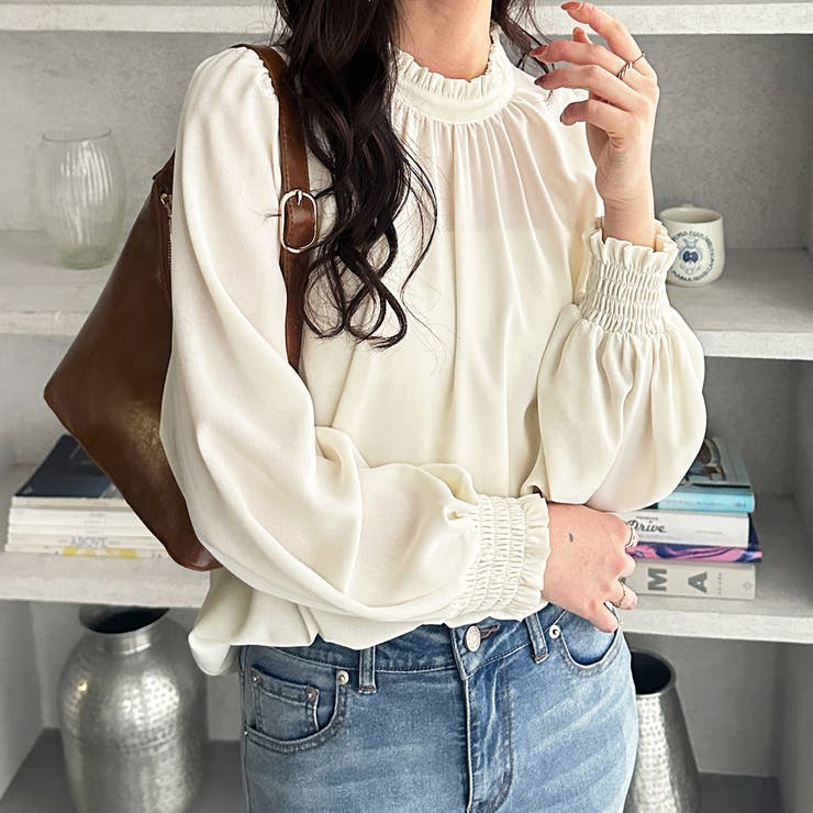 フリル衿バルーンスリーブブラウス | GeeRA | 詳細画像30 