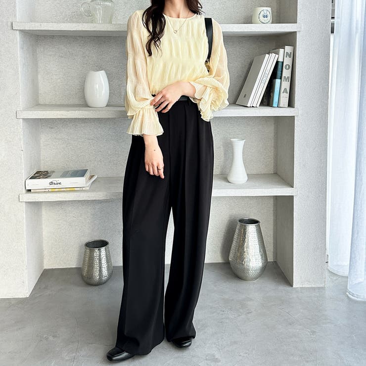 シアーシャーリングキャンディー袖ブラウス | GeeRA | 詳細画像12 