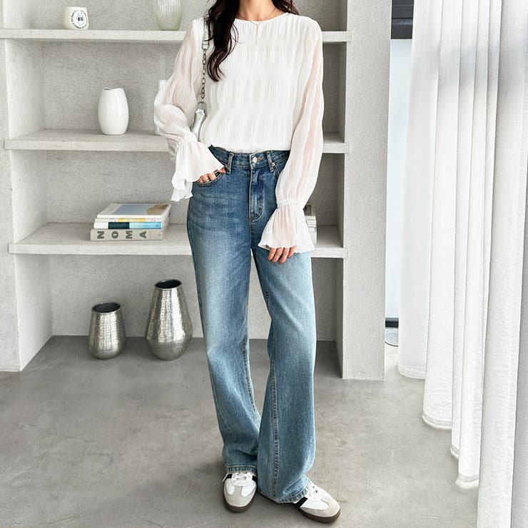 シアーシャーリングキャンディー袖ブラウス | GeeRA | 詳細画像7 