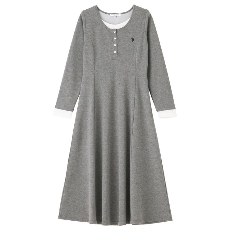 【Ｕ．Ｓ． ＰＯＬＯ ＡＳＳＮ．】レイヤード風ヘンリーネックワンピース | GeeRA | 詳細画像15 