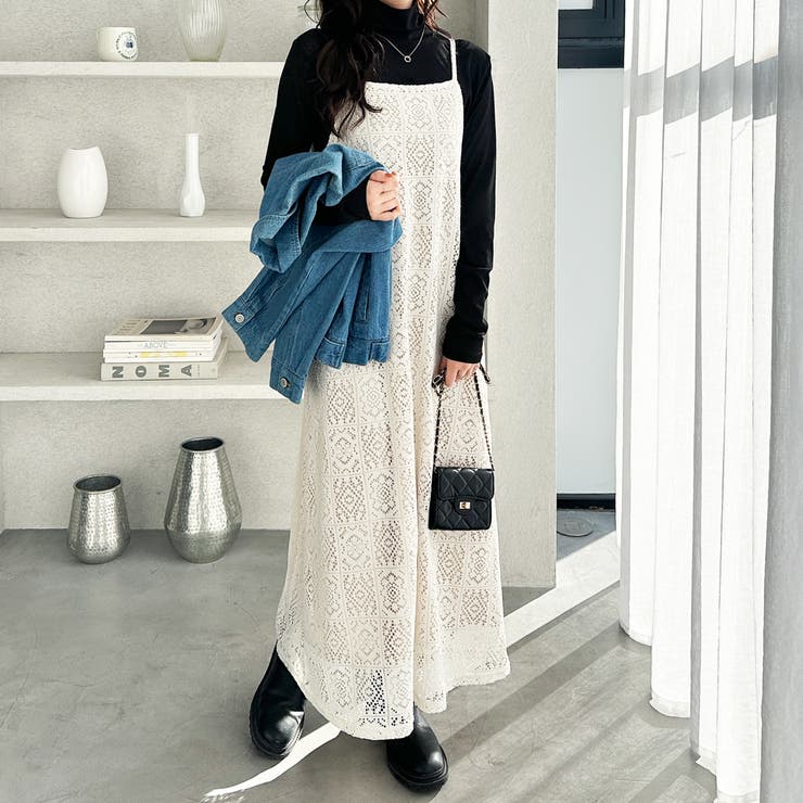 前後２ＷＡＹパネルレースキャミワンピース | GeeRA | 詳細画像8 