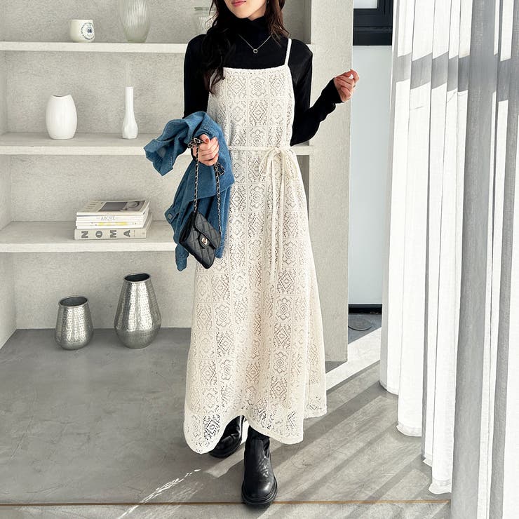 前後２ＷＡＹパネルレースキャミワンピース | GeeRA | 詳細画像9 