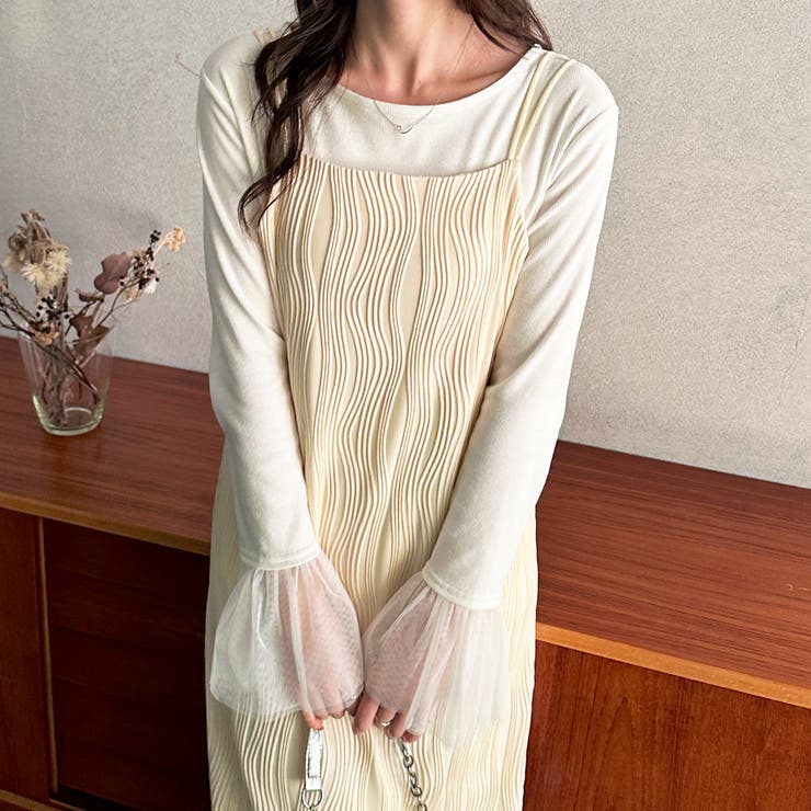 ウェーブジャガードキャミワンピース | GeeRA | 詳細画像12 