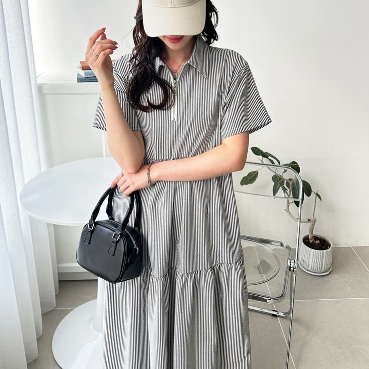 サッカーティアードハーフジップワンピース | GeeRA | 詳細画像11 