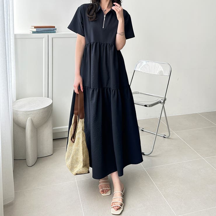 サッカーティアードハーフジップワンピース | GeeRA | 詳細画像14 