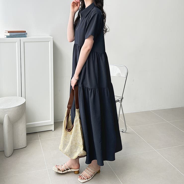 サッカーティアードハーフジップワンピース | GeeRA | 詳細画像15 