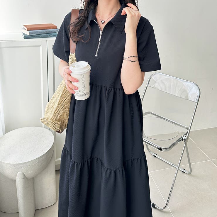 サッカーティアードハーフジップワンピース | GeeRA | 詳細画像17 