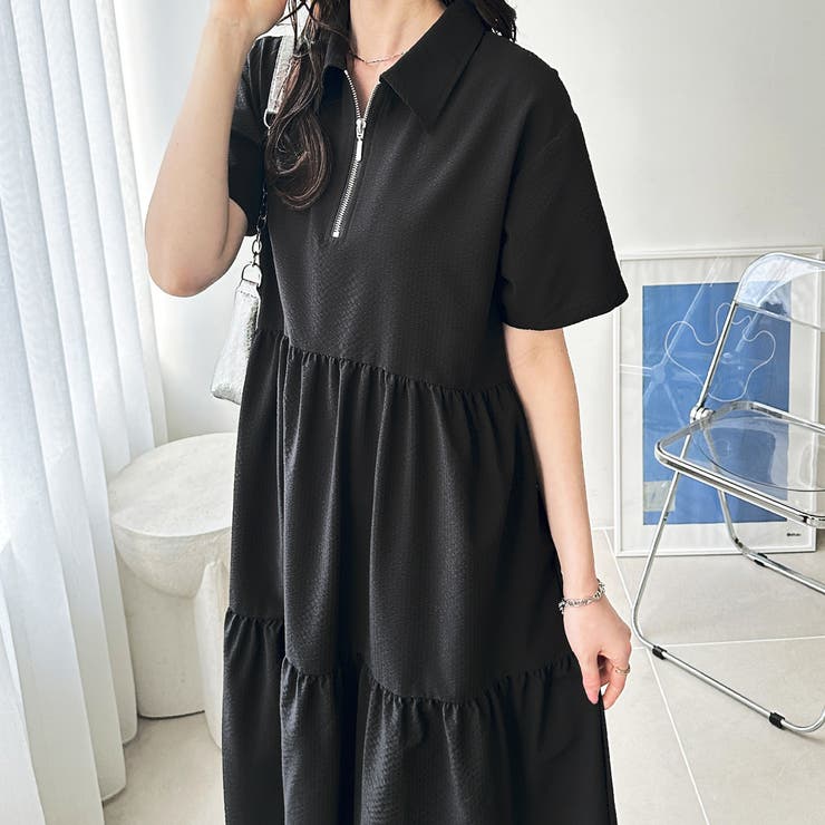 サッカーティアードハーフジップワンピース | GeeRA | 詳細画像5 