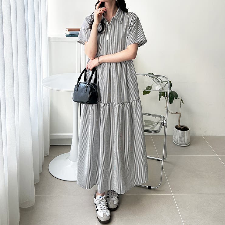 サッカーティアードハーフジップワンピース | GeeRA | 詳細画像8 