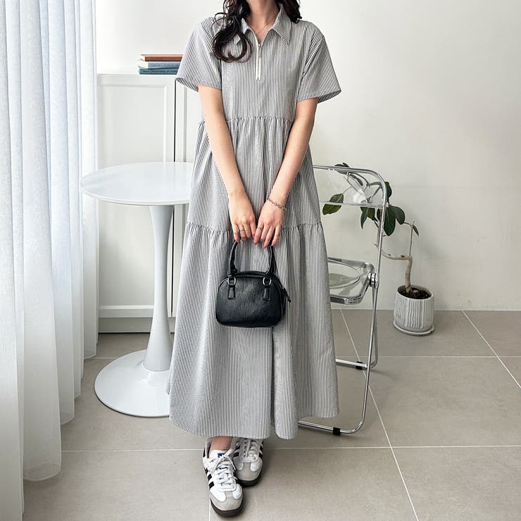 サッカーティアードハーフジップワンピース | GeeRA | 詳細画像9 