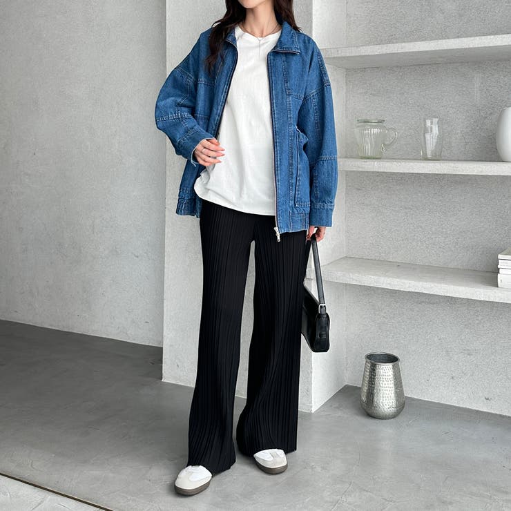 セルフカットセミワイドプリーツパンツ | GeeRA | 詳細画像4 