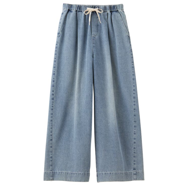 美脚見えイージーワイドデニムパンツ | GeeRA | 詳細画像24 