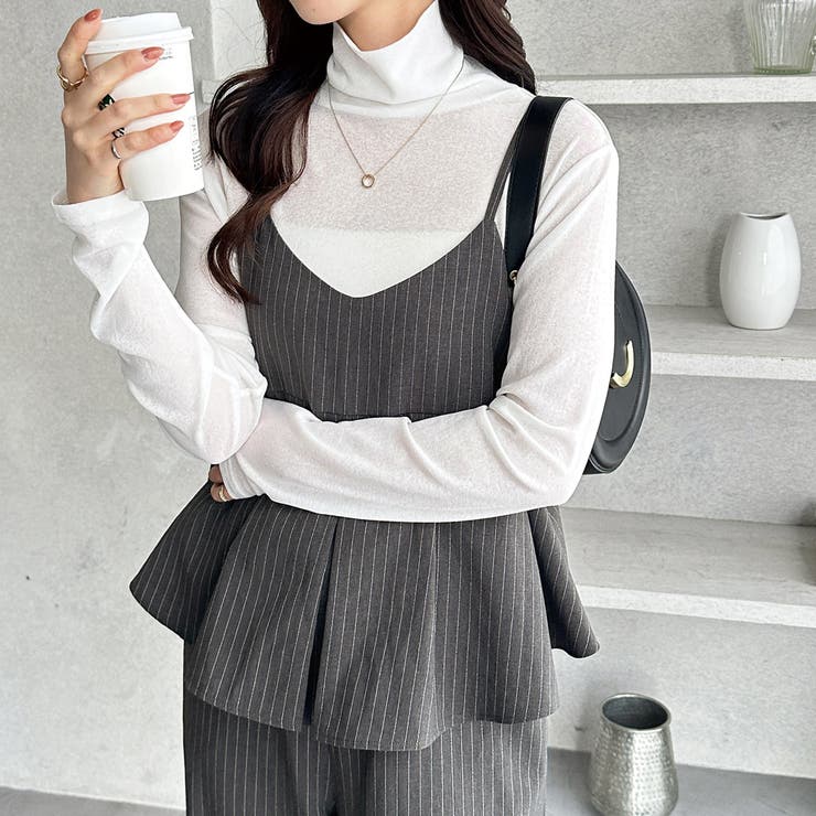 セットアップ風プリーツビスチェキャミサロペ | GeeRA | 詳細画像10 