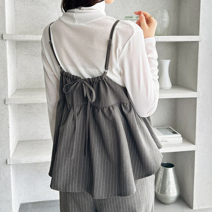 セットアップ風プリーツビスチェキャミサロペ | GeeRA | 詳細画像11 