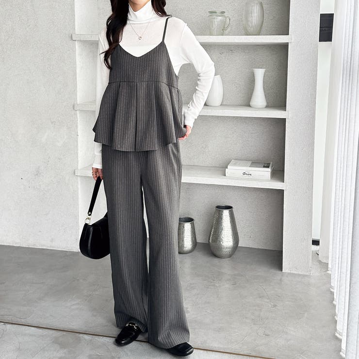 セットアップ風プリーツビスチェキャミサロペ | GeeRA | 詳細画像12 