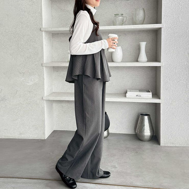 セットアップ風プリーツビスチェキャミサロペ | GeeRA | 詳細画像16 