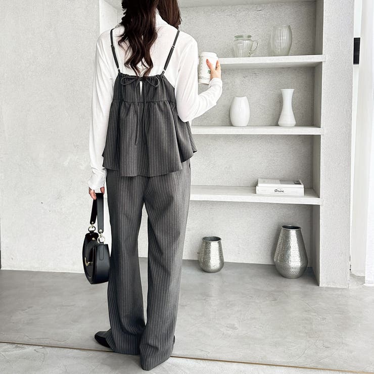 セットアップ風プリーツビスチェキャミサロペ | GeeRA | 詳細画像17 