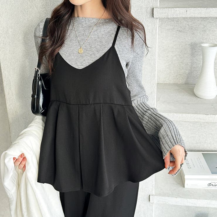 セットアップ風プリーツビスチェキャミサロペ | GeeRA | 詳細画像2 