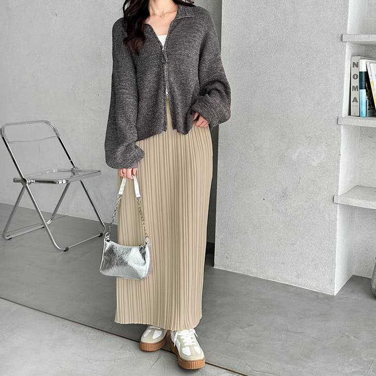 セルフカットプリーツナロースカート | GeeRA | 詳細画像9 