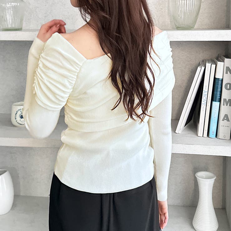 ドレープオフショルニット | GeeRA | 詳細画像15 