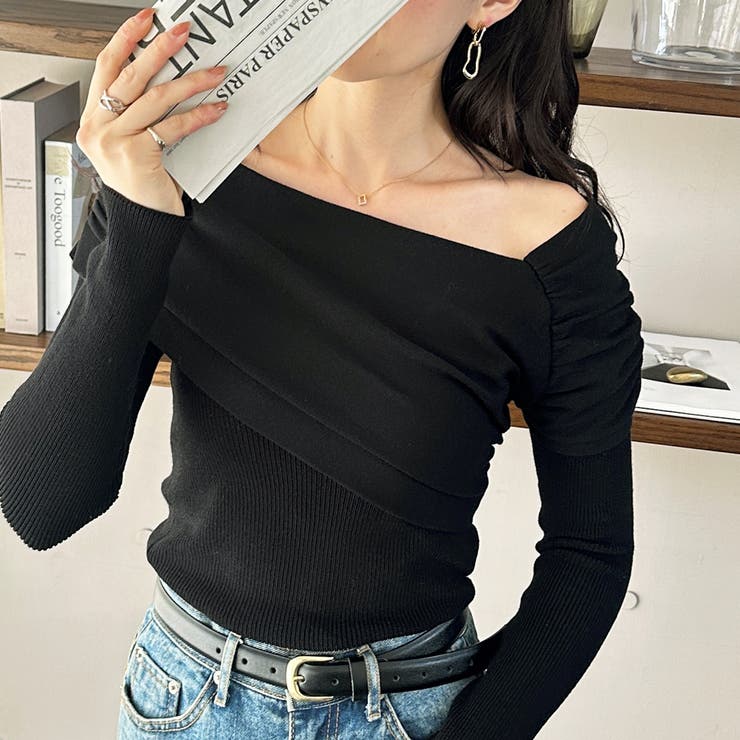 ドレープオフショルニット | GeeRA | 詳細画像3 