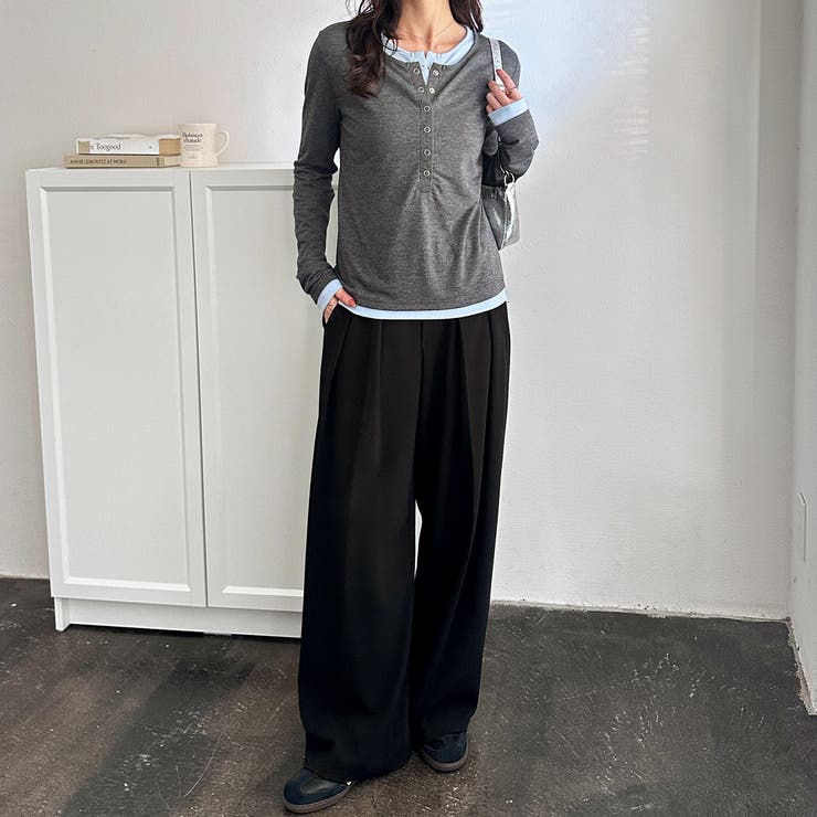 レイヤード風ヘンリーネックカットソー | GeeRA | 詳細画像12 