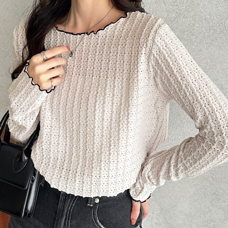 表面感配色メローカットソー | GeeRA | 詳細画像14 