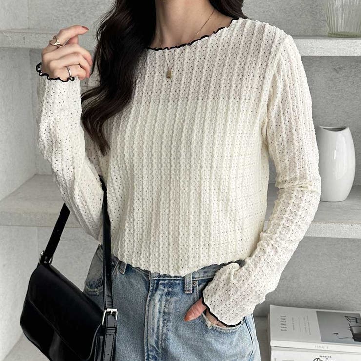 表面感配色メローカットソー | GeeRA | 詳細画像3 