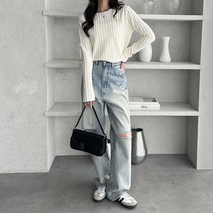 表面感配色メローカットソー | GeeRA | 詳細画像5 