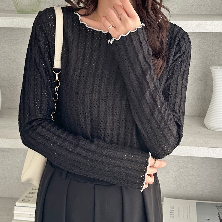 表面感配色メローカットソー | GeeRA | 詳細画像8 