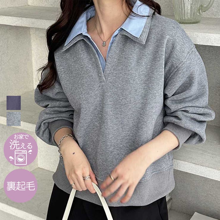 裏起毛ダブル衿スウェット | GeeRA | 詳細画像1 