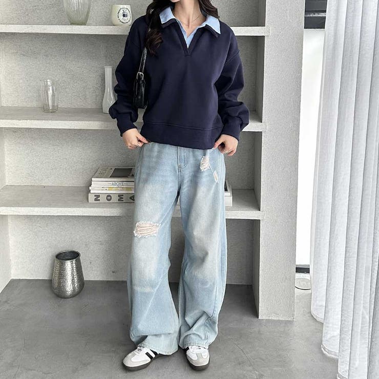 裏起毛ダブル衿スウェット | GeeRA | 詳細画像10 