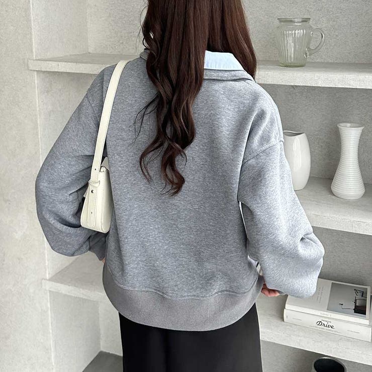 裏起毛ダブル衿スウェット | GeeRA | 詳細画像4 